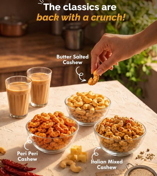YOYO BiTES 4 Flavour Cashew Combo Pack | Gift Box